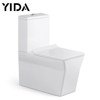 New products rimless flushing two piece toilet, Australia apartment watermark ceramic bathroom slim seat cover toilet 3/4.5L