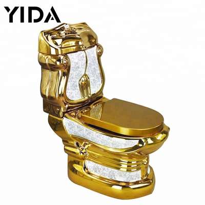 gold toilet bowl, sanitary ware gold five star hotel toilets, made in china top quality decorative toilets