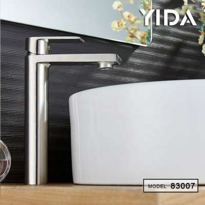 YIDA Brand SS Basin Faucet Cheap Faucet for Sinks Hight Water Tap with 2 pcs Stainless Steel Flexible Hose 60cm