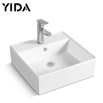 Featheredge ceramic white basin bathroom square art basin sink