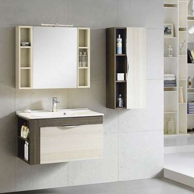 Chinese supplier modern Waterproof wood wall mounted bathroom vanity cabinet