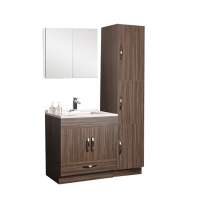 Newest Design High Quality Grey-brown Cheap Single Knock Down Bathroom Vanity Cabinet